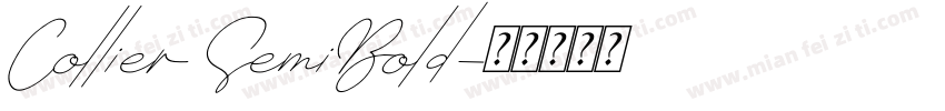 Collier SemiBold字体转换